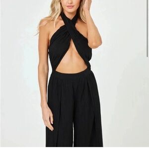 L* Space Kiwanda Jumpsuit in Black Sz Large